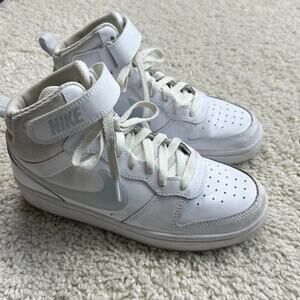 Nike Shoes Youth 6.5Y Court Borough MID 2 CD7782-109 White/Grey Sneakers